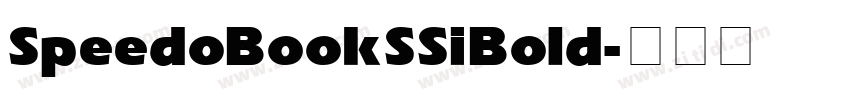 SpeedoBookSSi Bold字体转换